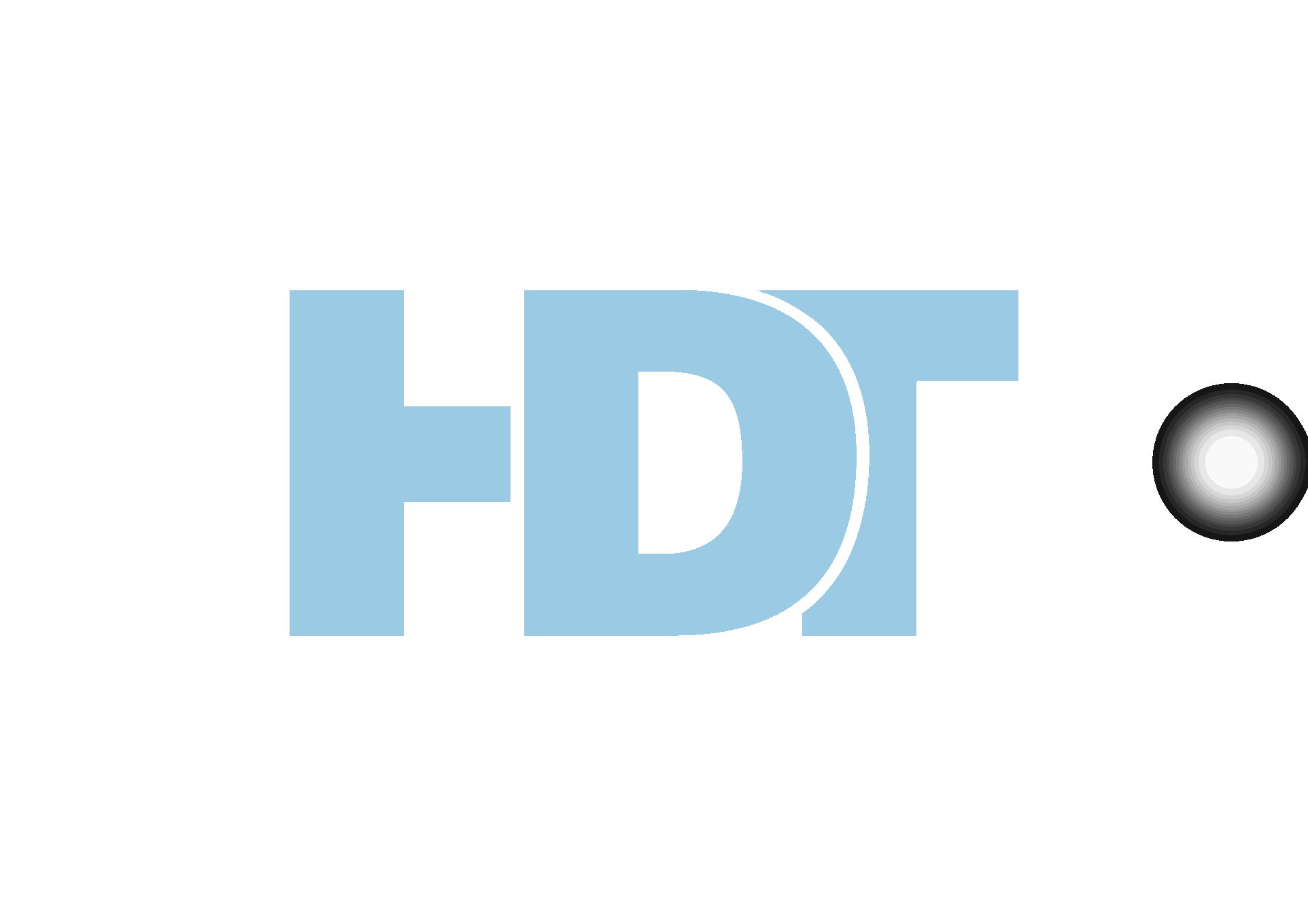 Logo with orbiting satellite